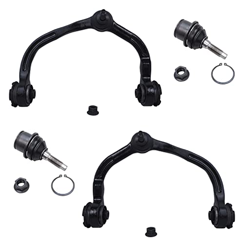 Image of Detroit Axle - 4pc Front End Control Arms Kit for 2003-2004 Ford Expedition Lincoln Navigator 2 Upper Control Arms w /Ball Joints 2 Lower Ball Joints Lower Ball Joints [Standard Suspension]