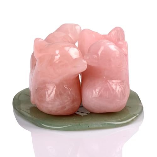 YWG Stone 1.5inches Rose Quartz Mandarin...