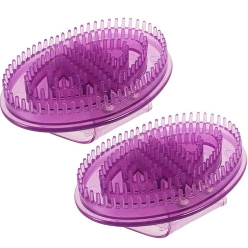 2 cepillos de masaje corporal, cepillo de masaje para relajación muscular y recuperación, cepillo corporal de silicona con diseño ergonómico, ideal para fitness, viajes y oficina, 14,2 x 9 cm, color