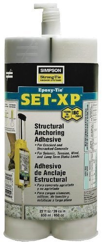 10 Pack Simpson Strong Tie SET-XP22 22-oz Structural Epoxy-Tie Anchoring Adhesive for Cracked and Uncracked Concrete