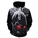 Produktbild Herren 3D-gedruckte Pullover Langarm Kapuzenpullover Paar Kleidung Tops Bluse Causal Loose Plus Size Black XL