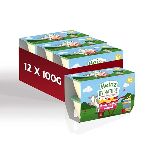 Heinz by Nature Fruity Medley Custard Baby Food Dessert Pots ...