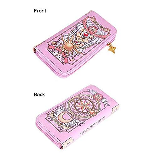 yushe Cardcaptor Anime Zipper Wallet Long Clutch Purse Coin Pocket (#1 Pink)2
