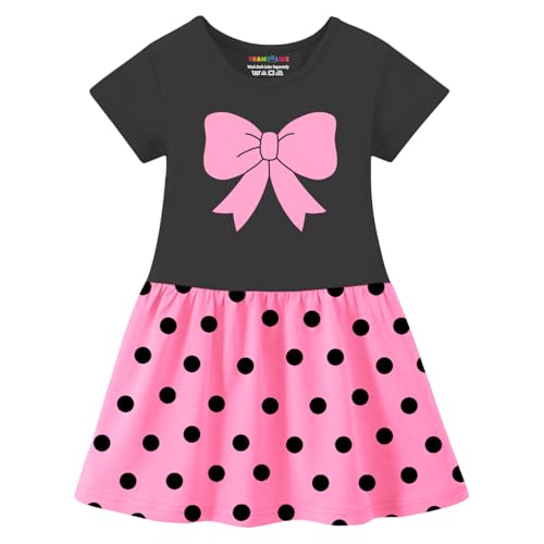 Image of Trampoline Girls Midi Dress Combo | Half Sleeve Cotton Dresses with Fun Prints | Soft & Stylish Everyday Outfits for Kids | Pack of 2