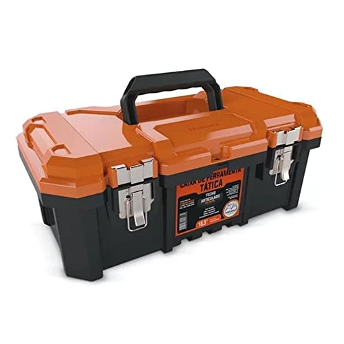 Caixa De Ferramentas Tática Lrja Com Fecho De Metal 18,3 Polegadas, METASUL, 86.642-9