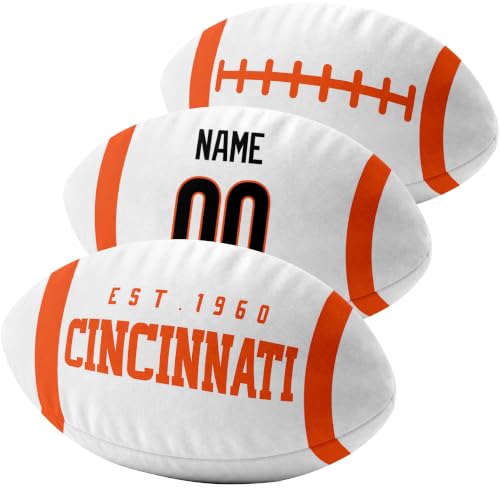 Image of ANTKING Cincinnati Throw Pillow Custom Name Number for Men Boy Gifts | Personalized Gift for Youth for Birthday Christmas
