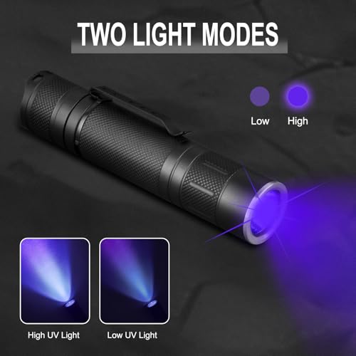 ULTRAFIRE UV Torch 395nm LED Blacklight, 2 Modes Small UV Light - Image 4