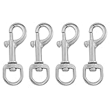 ZZLZX 4PCS Stainless Steel Swivel Eye Bolt Flagpole Snap Hook, Flag Snap Clips for Rope, Flagpole, Outdoor...