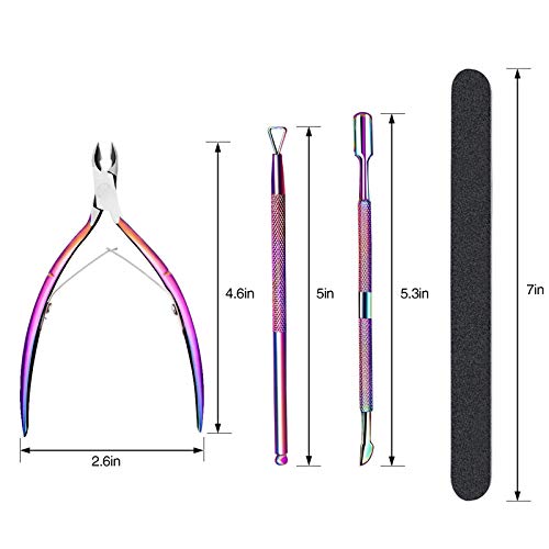 OurTop Nagelhautzange, 5 Stück Nagelhautentferner Nagelhaut Nipper Trimmer Cuticle Nipper Set Nagelhautentferner und… – Bild 2