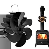 Ventilador de chimenea 42 Ventilador de estufa alimentado por calor | Ventilador de estufa de madera alimentado por calor | Ventilador térmico no eléctrico silencioso suministros de cocina para quemadores de troncos y