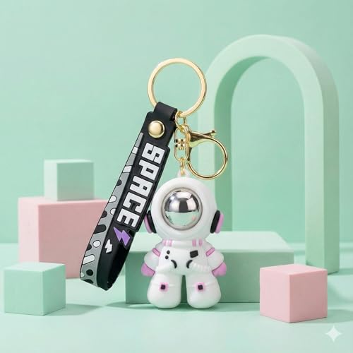 Image of Cute Cartoon Character Silicone 3D Key Chain with Strap Charm & Metal Hook, Merchandise Key Rings Gift for Kids Girls Boys Men & Women