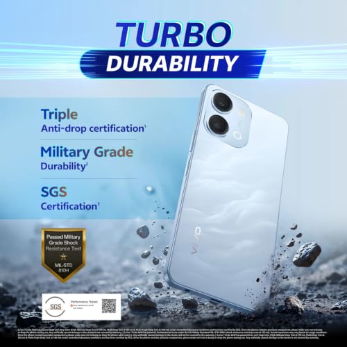 Image of vivo T5 Lite 44W 5G (Wave Blue, 6GB RAM, 128GB Storage) | MediaTek Dimensity 6300 5G Processor | 50MP AI Dual Rear Camera | 5MP Front Camera | 6.74-inch Display | 6500mAh Battery |
