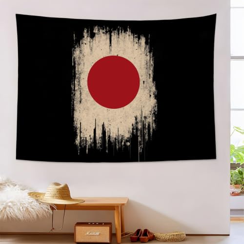 Tapisserie drapeau japonais vintage décoration murale évasion