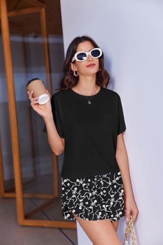 Image of Ekouaer Womens Pajama Sets Sexy Lounge Sets Side Split Short Pj Sets