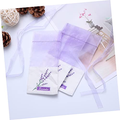 Luxshiny 25 Unidades Bolsas De Flores De Lavanda Sacos De Cordão Transparente Sachês Para Gavetas e