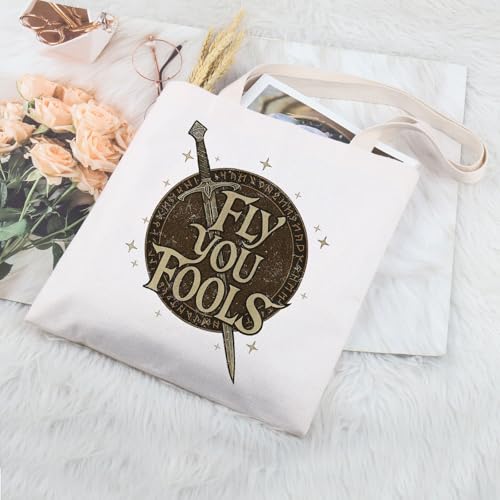 TIIMG Fly You Fools Movie Inspired Gift Book Lover Ring Movie Gifts Fantasy Novel Readers Book Club Tote Bag4