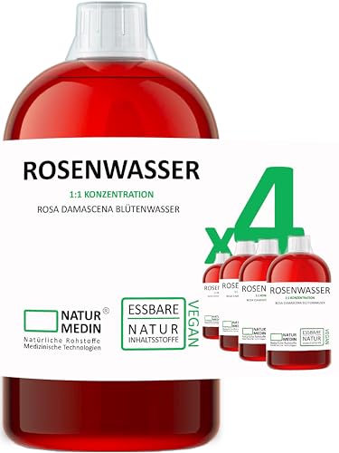 4.000 ml ESSBARES ROSENWASSER Typ : Do-It-All (4x1.000ml) NATURMEDIN