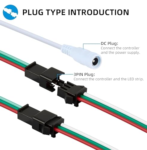 Image of Smart RGB Strip Light - Bluetooth, White PCB, 60 LEDs /m, App & Group Control, Music & Dynamic Modes, Copper PCB, 5M Strip with SP623 BT Controller & 12V Adapter