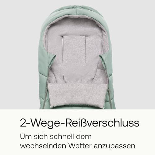 Bugaboo Ganzjahres Fußsack, unverzichtbares Kinderwagen-Zubehör für Jede Jahreszeit, wasserdichter und atmungsaktiver Fußwärmer, Pine Green – Ansicht 4