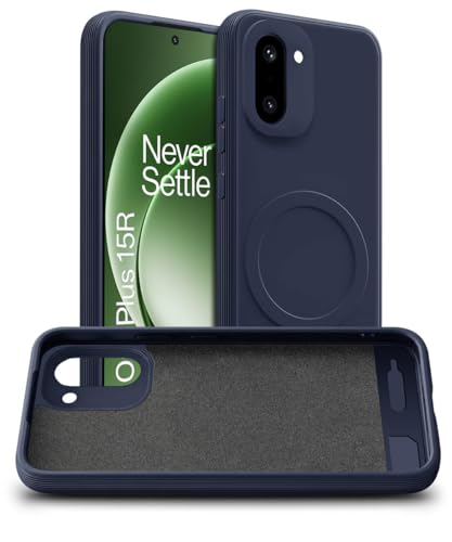 Image of WOW IMAGINE Back Case Cover for 1+ OnePlus 15R 5G | Soft Matte Silicone Case| Slim Fit & Shockproof | Camera Protection Bumper Cover (Blue)