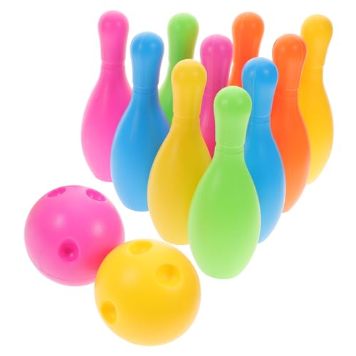 GOOHOCHY Bowling Set for Boys and Girls 1 Set Bowling Toy Balls Pins Random Color