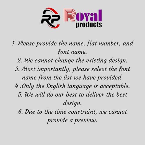 Image of Royal Personalized Door Name Plate for Home Entrance 12x8 inch - Ideal for Home, Office, and Outdoor Entrances || Door name plates - Perfect as a Gift (Rectangle K)