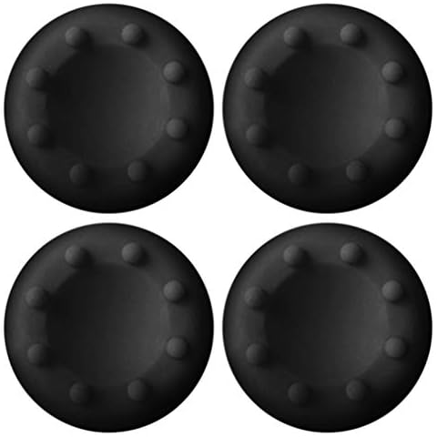 4PCS Thumb Stick Grips Caps Silicone Analog Thumbstick Grips Cover for Xbox One Xbox 360 PS5 PS3 PS4 PS4 Pro Slim Accessories (Black) Cover