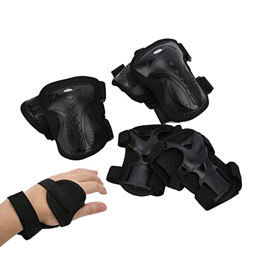 Hozee Knee Pads Protector Kit, Good Water Absorption Skating Protection Gear Set Adjustable Sports Protective Gear for Cycling for Skating for Adults for Sport