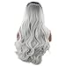 Produktbild Frcolor Long Wave Curly Cosplay Perücke Lolita Style Anime Kostüm Perücken Schwarz Ombre Grau