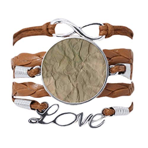 Bracelet corde tordue cuir noir résistant texture papier sale