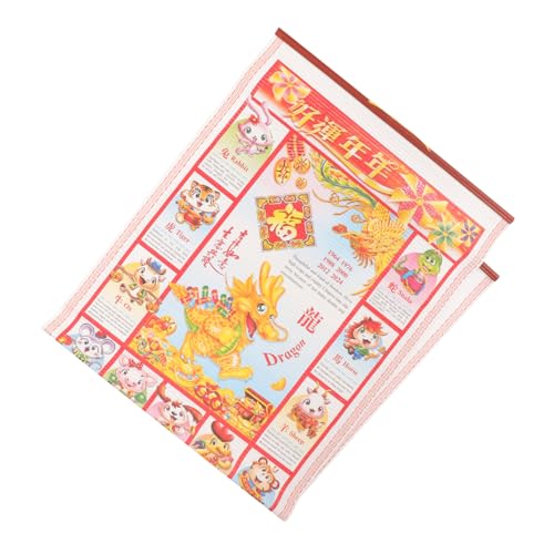 ledmomo 年農暦掛け軸カレンダー 大号伝統カレンダー装飾 蛇年新年壁掛け 月間日付表示 実用的オフィス家用