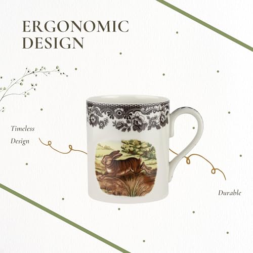 Spode Woodland Rabbit Mug 16 oz marrón/blanco miniatura 6