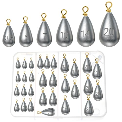 Poids de pêche drop shot en larme pour vos sorties matinales en eau douce