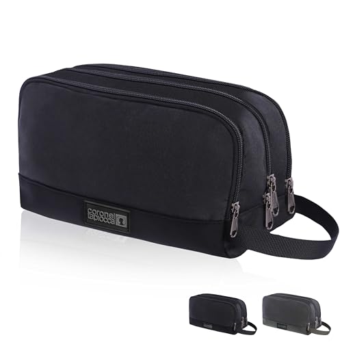 Coronel Tapiocca - Neceser Viaje para Hombre | Bolsa de Aseo compacta con 3 Compartimentos, Ideal para Viaje, Trabajo, Deporte o Vacaciones