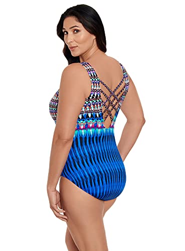 Longitude Plus Women's Swimwear Double X-Back Tank Soft Cup One Piece Swimsuit4