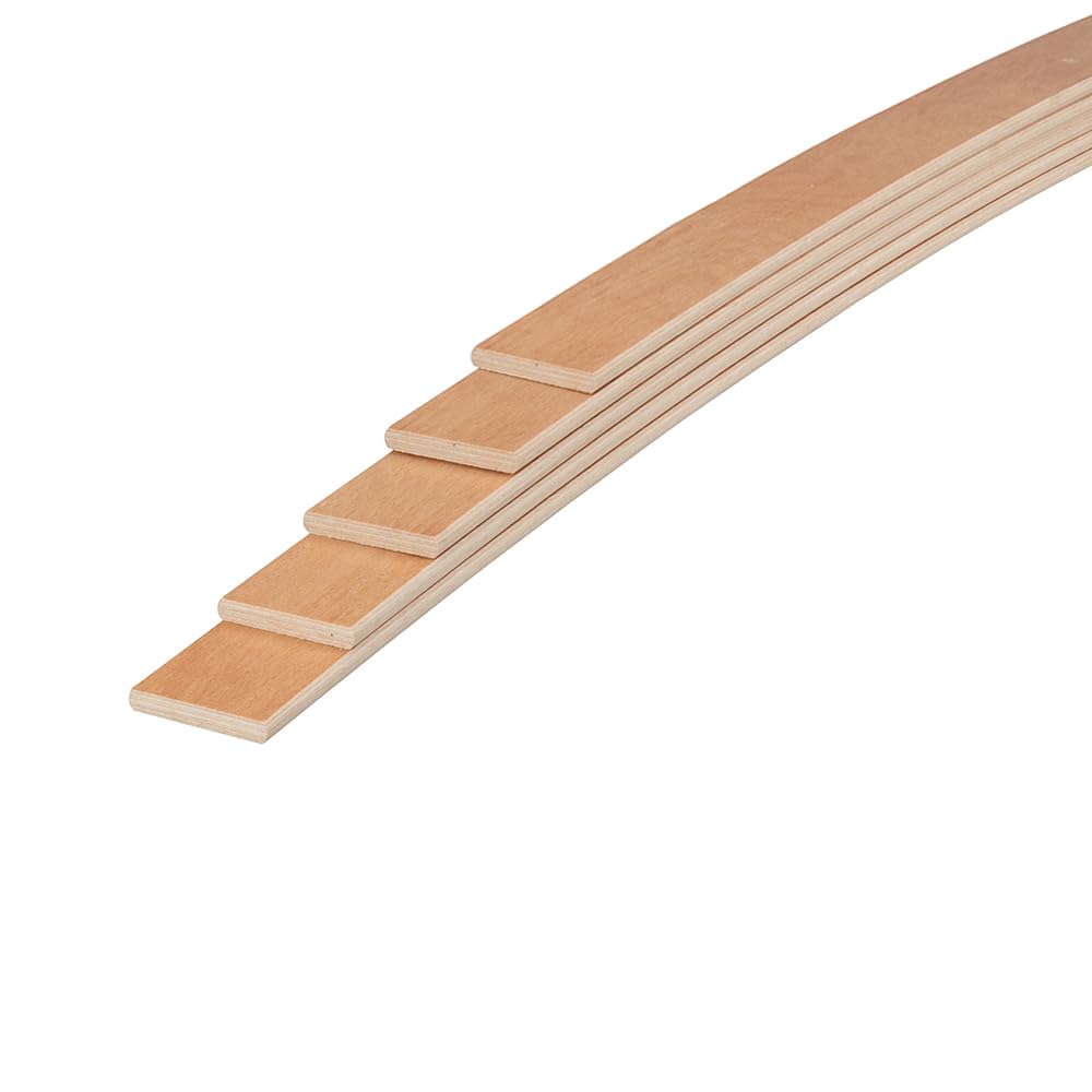 Replacement Beech Sprung Wooden Bed Slats 53mm x 8mm x 915mm | Available in Custom Length | Pack (30 Slats)