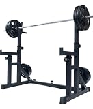 STEADY バーベルスタンド バーベルラック 耐荷重360kg 高さ/幅調整可 ロングセーフティーバー パワーラック ディップスバー ST144