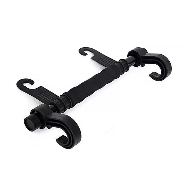 Car Seat Backrest Organizer Bag Holder Kit, Adjustable Mounting Bracket for Front and Rear Seats, Black