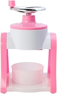 ANNJUC Máquina de Afeitar de Hielo Manual, Manivela, Mini Afeitadora Portátil para Picnic, Máquina de Cono de Nieve, Máquina de Hielo para Batidos, Mini Máquina de Afeitar de Hielo