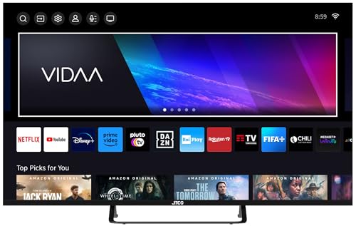 JTC-24 Rahmenloser 43" UHD Smart TV/Fernseher, VIDAA, Triple Tuner – Bild 3