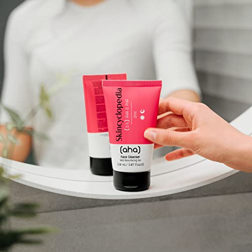 Skincyclopedia 5% Glycolic Acid Face Wash and Pore Minimizer, AHA and PHA Face Wash Gel for Dark Spots Blackheads - Image 3