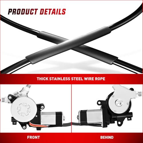 Image of Nilight 748-131 Power Window Regulator and Motor Front Driver Side Compatible with Honda Element 2003 2004 2005 2006 2007 2008 2009 2010 2011,Front Left Side