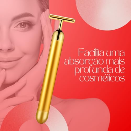 Massageador Elétrico Vibrador Rosto Harmonização Facial Botox Efeito Lifting Anti Rugas E Idade Prev