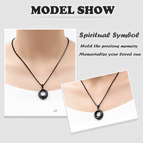 XSMZB Circle of Life Urn Necklace for Ashes Stainless Steel Eternity Keepsake Memorial Cremation Jewelry for Ashes Pendant Locket3