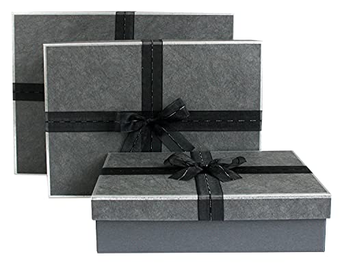 Boîtes cadeau rigides gris foncé pour vos fêtes de fin d'année et anniversaires réussis