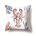 HUZMOL Taies d'oreiller carrées à Motif imprimé décor à la Maison Jeter taie d'oreiller Housse de Coussin Douce crevette Insecte Banane modèle Feuilles 16"X16"(40X40cm) Coussins Extra Larges