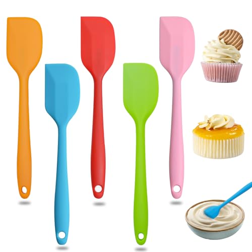 Silikon Spatel mit Metallkern Teigschaber, 5 Stück Silikonspachtel Klein, Hitzebeständig Antihaft Silikon Spatel, 5 Farben Teigschaber Silikon, Hitzebeständige Spatel zum Kochen für Kochen Backen Silikon Spatel mit Metallkern Teigschaber, 5 Stück Silikonspachtel Klein, Hitzebeständig Antihaft Silikon Spatel, 5 Farben Teigschaber Silikon, Hitzebeständige Spatel zum Kochen für Kochen Backen