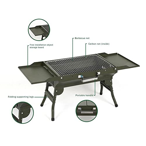 Barbecue portable pliable compact pour encombrement réduit en camping