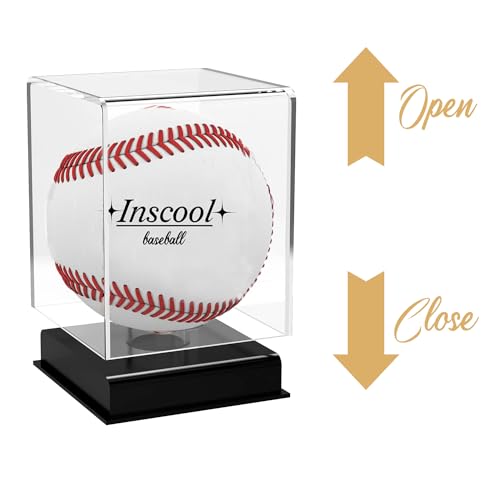Inscool BASEBALL-04 Display Case,Acrylic Baseball Display Cases,Uv Protected Acrylic Baseball Display Cube,Baseball Case thumb #1