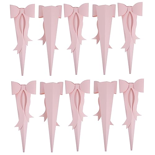 Anneome 10sets Flower Wrapping Boxes Bowknot Design for Fresh Floral Arrangements Weddings Birthdays and Special Occasions